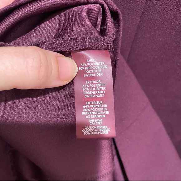Calvin Klein Sheath Dress Mesh Detail Burgundy Purple Women’s Size 2 - Picture 8 of 9